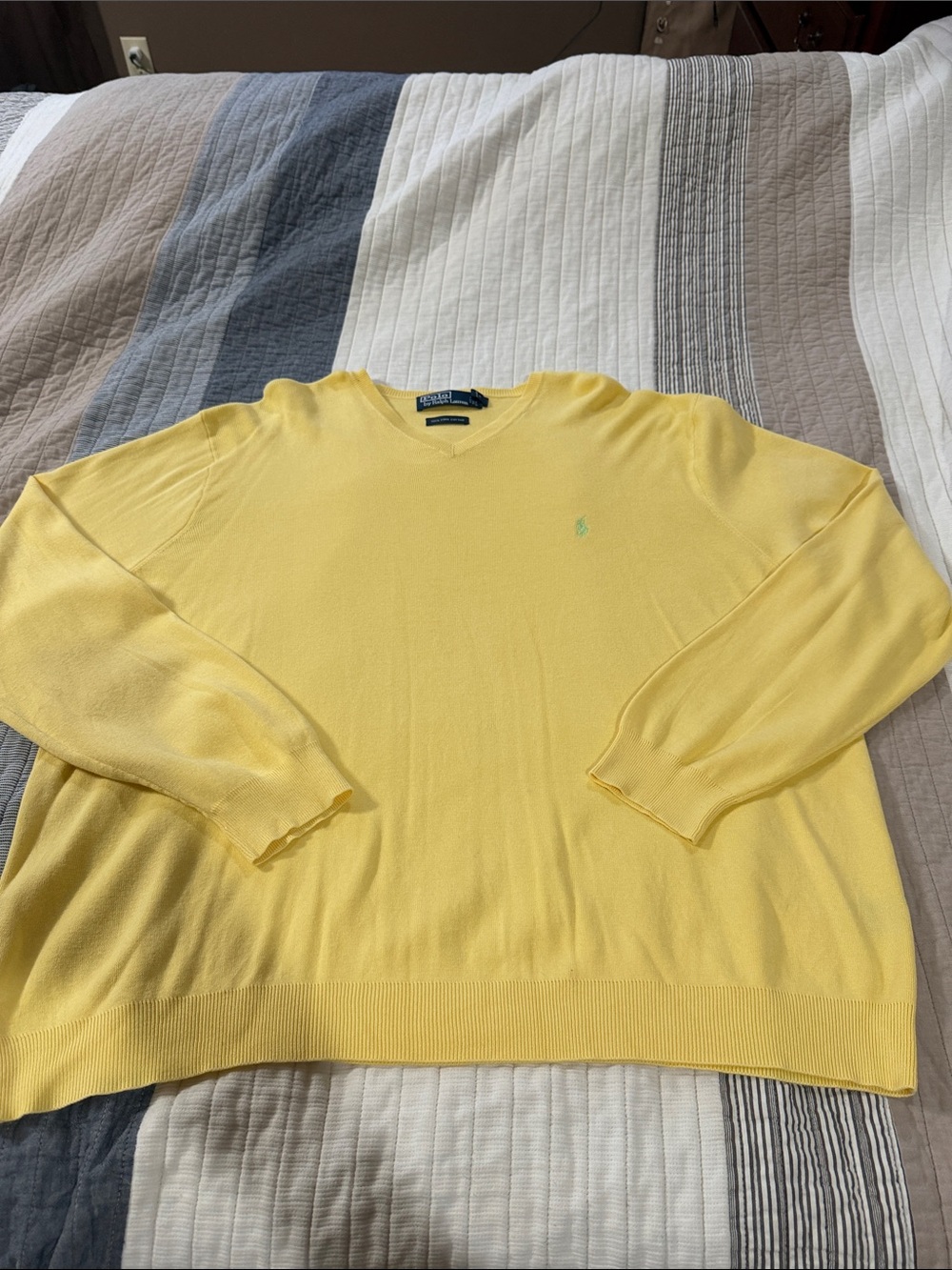 Polo by Ralph Lauren Yellow V-Neck Sweater